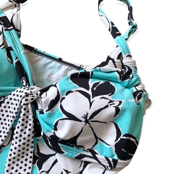 Beach House One Piece Swimsuit Hawaiian Floral Print Small - Picture 12 of 12